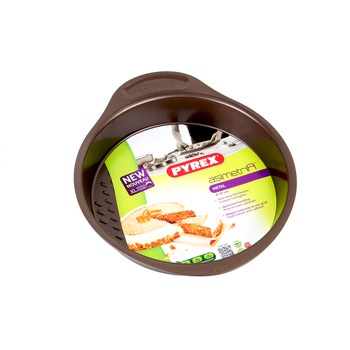 Tava Metalica de copt rotunda 26 cm Asimetria, cu maner Tava Metalica de copt rotunda 26 cm Asimetria, cu maner