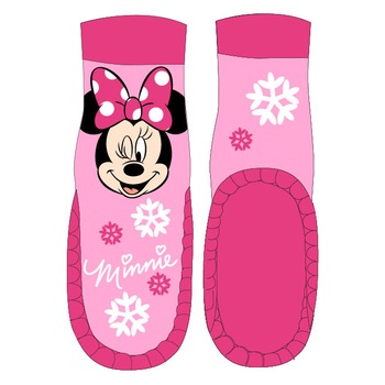 Mocasini, Minnie, roz cu fulgi de zapada Mocasini, Minnie, roz cu fulgi de zapada