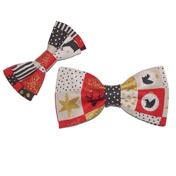 Set tata-fiu papioane de Craciun  Set tata-fiu papioane de Craciun