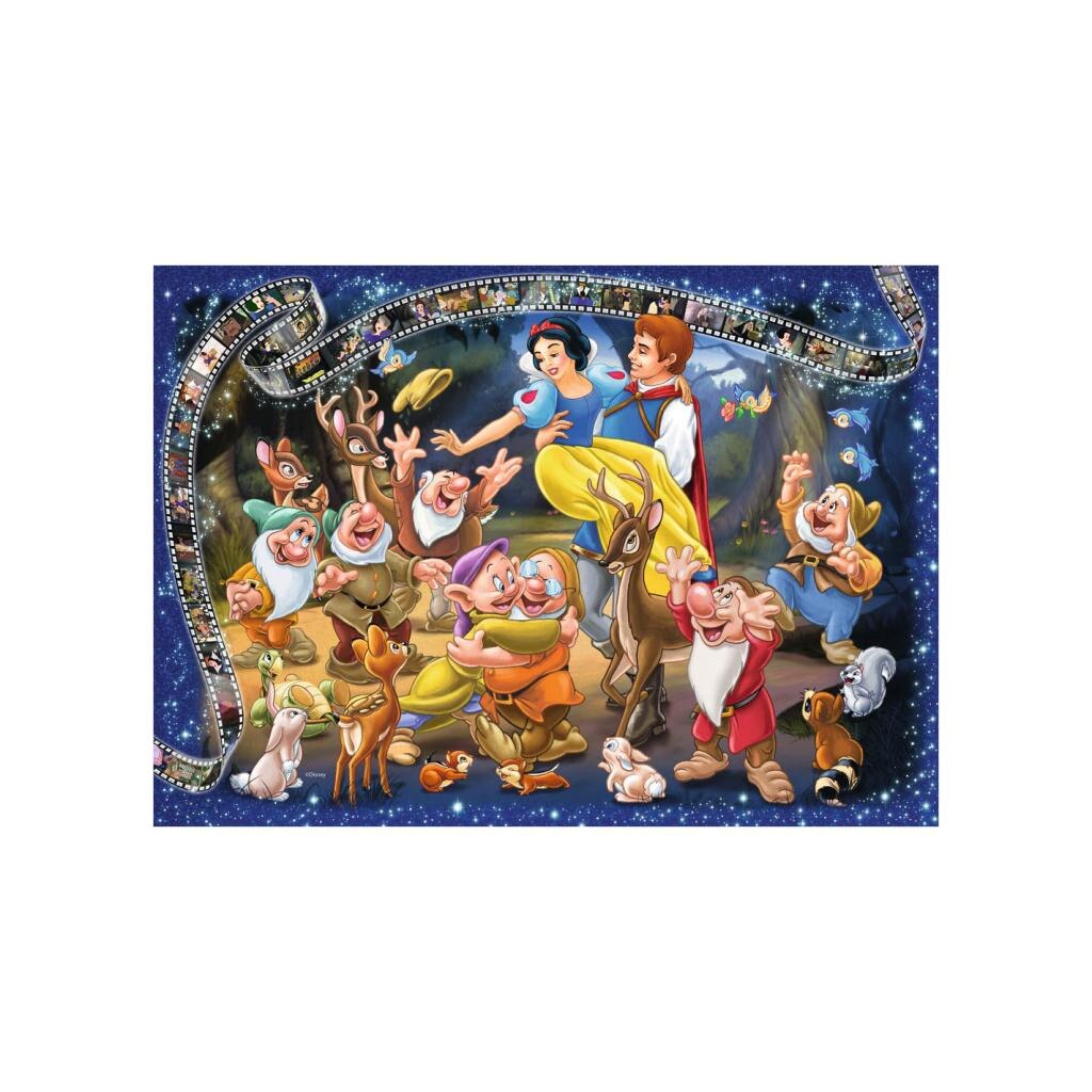 Puzzle Alba ca Zapada si cei sapte pitici, Ravensburger, 1000 de piese ...