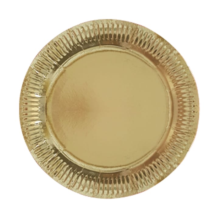 Aranyszínű parti tányér, 8 db