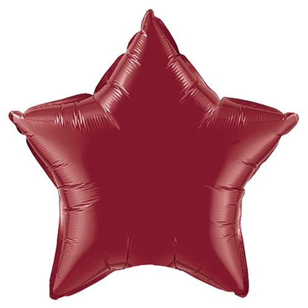 Balon folie metalizat stea burgundy - 20