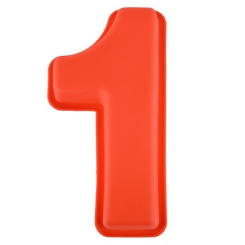 Forma de copt din silicon cifra 1, termorezistenta de la -40 la +230 grade C, h 23.5, mare, forma de tort/prajitura in forma cifrei 1, tava cifra 1, tava copt, tava silicon, rosu, Quasar&Co. Forma de copt din silicon cifra 1, termorezistenta de la -40 la +230 grade C, h 23.5, mare, forma de tort/prajitura in forma cifrei 1, tava cifra 1, tava copt, tava silicon, rosu, Quasar&Co.