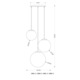 Pendul din nichel mat cu 3 sfere din sticla cromate/transparente cu dimensiunile de 20/25/30 cm, Globo, 15851-3, 510 x 1200, 3xE27, 40W 230V, Argintiu