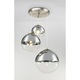 Pendul din nichel mat cu 3 sfere din sticla cromate/transparente cu dimensiunile de 20/25/30 cm, Globo, 15851-3, 510 x 1200, 3xE27, 40W 230V, Argintiu