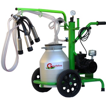 Mulgator Gardelina, 550W, 1440Rpm, 180l/min, 8-10 bovine pe ora, 30l, pahare inox Mulgator Gardelina, 550W, 1440Rpm, 180l/min, 8-10 bovine pe ora, 30l, pahare inox