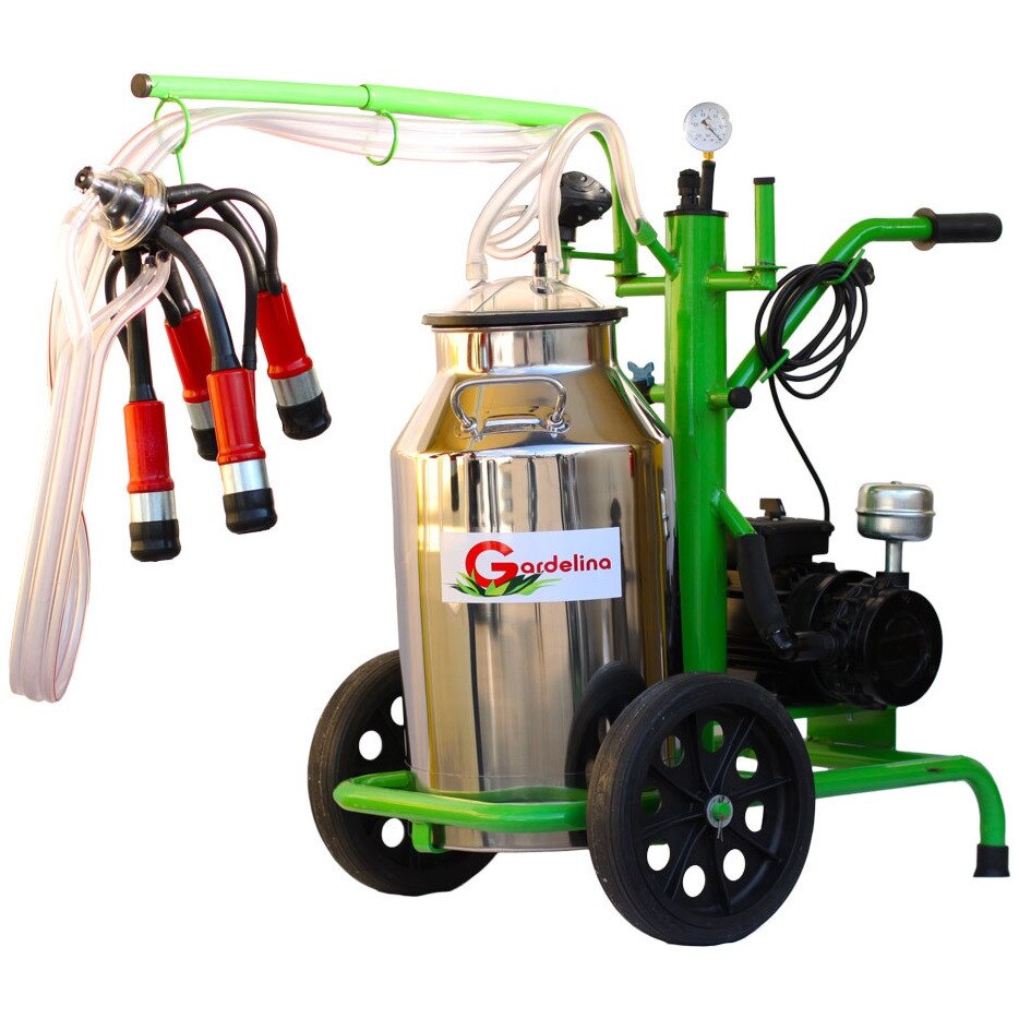 Mulgator 550W, 1440Rpm, 180l/min, 8-10 bovine pe ora, recipient 30l, pahare plastic, Gardelina 140