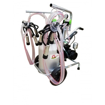 Mulgator 240, 550W, 2 posturi, 180l/min, 16-20 bovine pe ora, recipient 40l, pahare inox, Gardelina Mulgator 240, 550W, 2 posturi, 180l/min, 16-20 bovine pe ora, recipient 40l, pahare inox, Gardelina