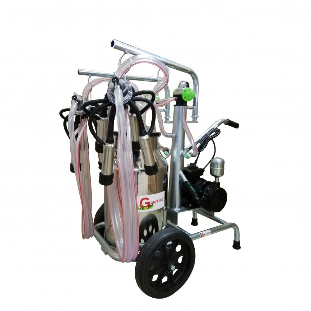 Mulgator Gardelina 240, 550W, 2 posturi, 180l/min, 16-20 bovine pe ora, 40l, pahare inox