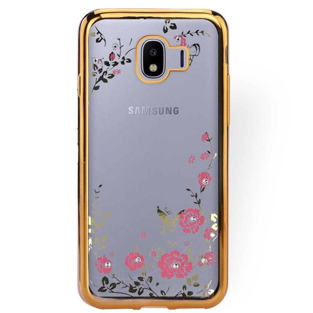 Husa Samsung J4 (2018) Flower Plating Silicon TPU Ultra Thin - gold