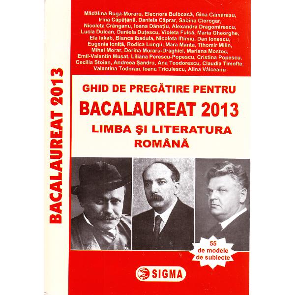 Bacalaureat 2013 Romana - Madalina Buga-Moraru, Eleonora Bulboaca