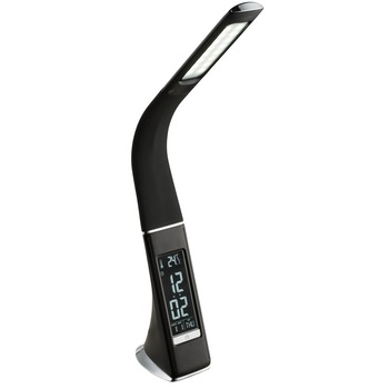 Lampa de birou cu ceas si alarma, Globo, 58334, Brat flexibil, 3000-4500-5800K, Touch dimmer, 250x70x500 mm, 1xLED 6.5W 5V, 240lm, Negru Lampa de birou cu ceas si alarma, Globo, 58334, Brat flexibil, 3000-4500-5800K, Touch dimmer, 250x70x500 mm, 1xLED 6.5W 5V, 240lm, Negru