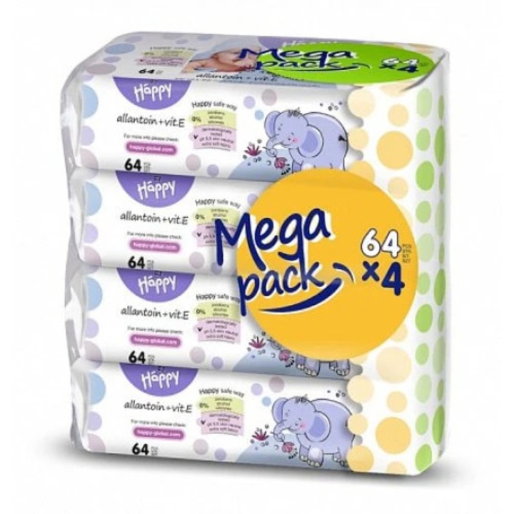 Servetele umede Vit E Happy mega pack 64 x 4