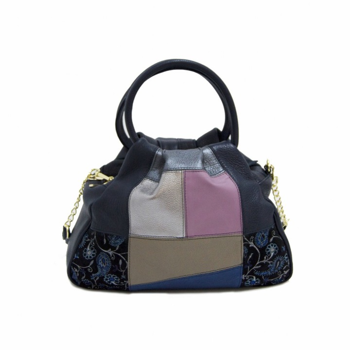 Geanta dama,Zea,piele naturala,neagra