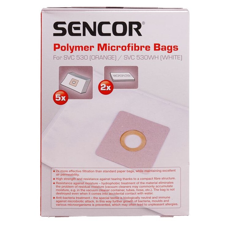5 Saci si 2 Filtre pentru aspiratoarele Sencor