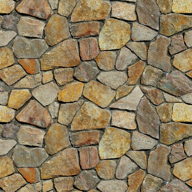 Fototapet din autocolant de perete Zid piatra rotunda maro 200 x 135 cm