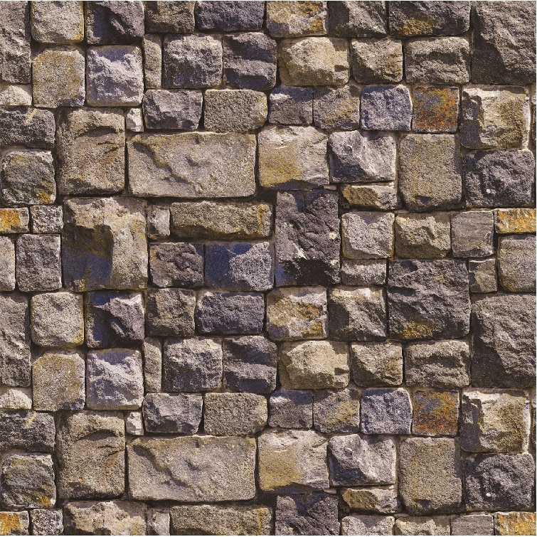Fototapet din autocolant de perete Zid piatra patrata maro 270 x 200 cm