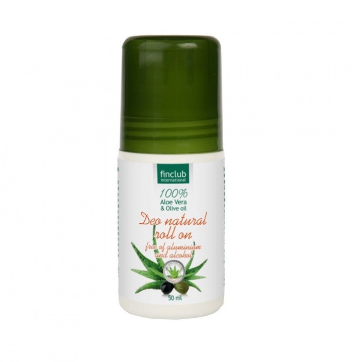 Deodorant natural roll on, Finclub, aloe vera, 50 ml