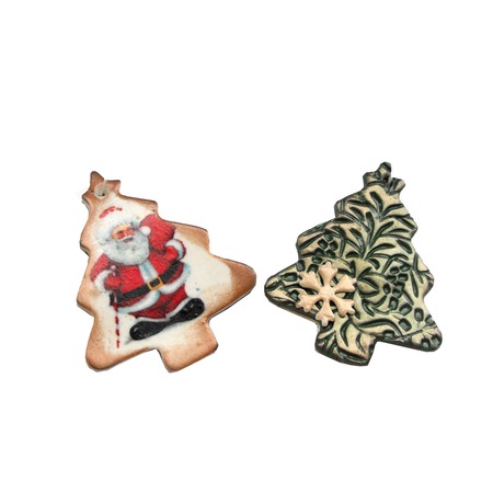 Braduti De Craciun Set 2 Decoratiuni Cu Imagini De Craciun 2buc Set Mayaart Handmade Emag Ro
