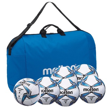 Set 6 mingi fotbal antrenament si competitie Molten PRO, geanta inclusa Set 6 mingi fotbal antrenament si competitie Molten PRO, geanta inclusa