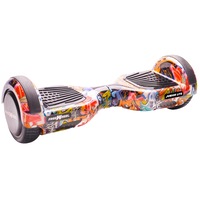 Scooter electric Freewheel Junior Lite graffiti albastru, roti 6.5 inch, autonomie 12 km, viteza 12 km/h ,motor 2 x 200W