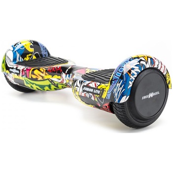 Scooter electric Freewheel Junior Lite graffiti galben , roti 6.5 inch, autonomie 12 km, viteza 12 km/h ,motor 2 x 200W Scooter electric Freewheel Junior Lite graffiti galben , roti 6.5 inch, autonomie 12 km, viteza 12 km/h ,motor 2 x 200W