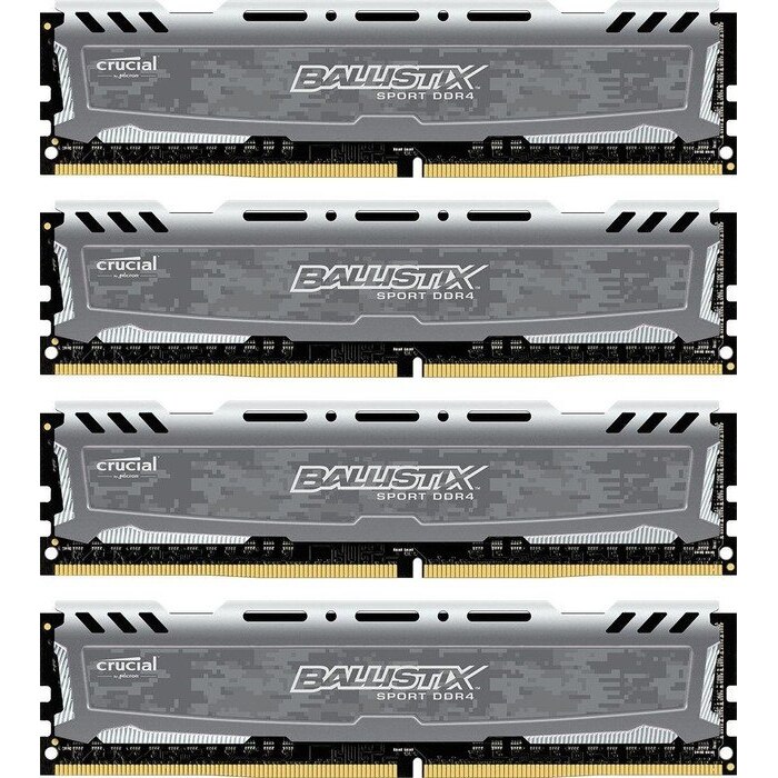 Memorie Crucial Ballistix Sport LT, 16 GB (4x4GB), DDR4, 2400 MHz