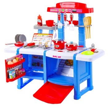 Bucatarie multifunctionala cu lumini si sunete pentru copii, Chiuveta, frigider si cuptor + accesorii Bucatarie multifunctionala cu lumini si sunete pentru copii, Chiuveta, frigider si cuptor + accesorii