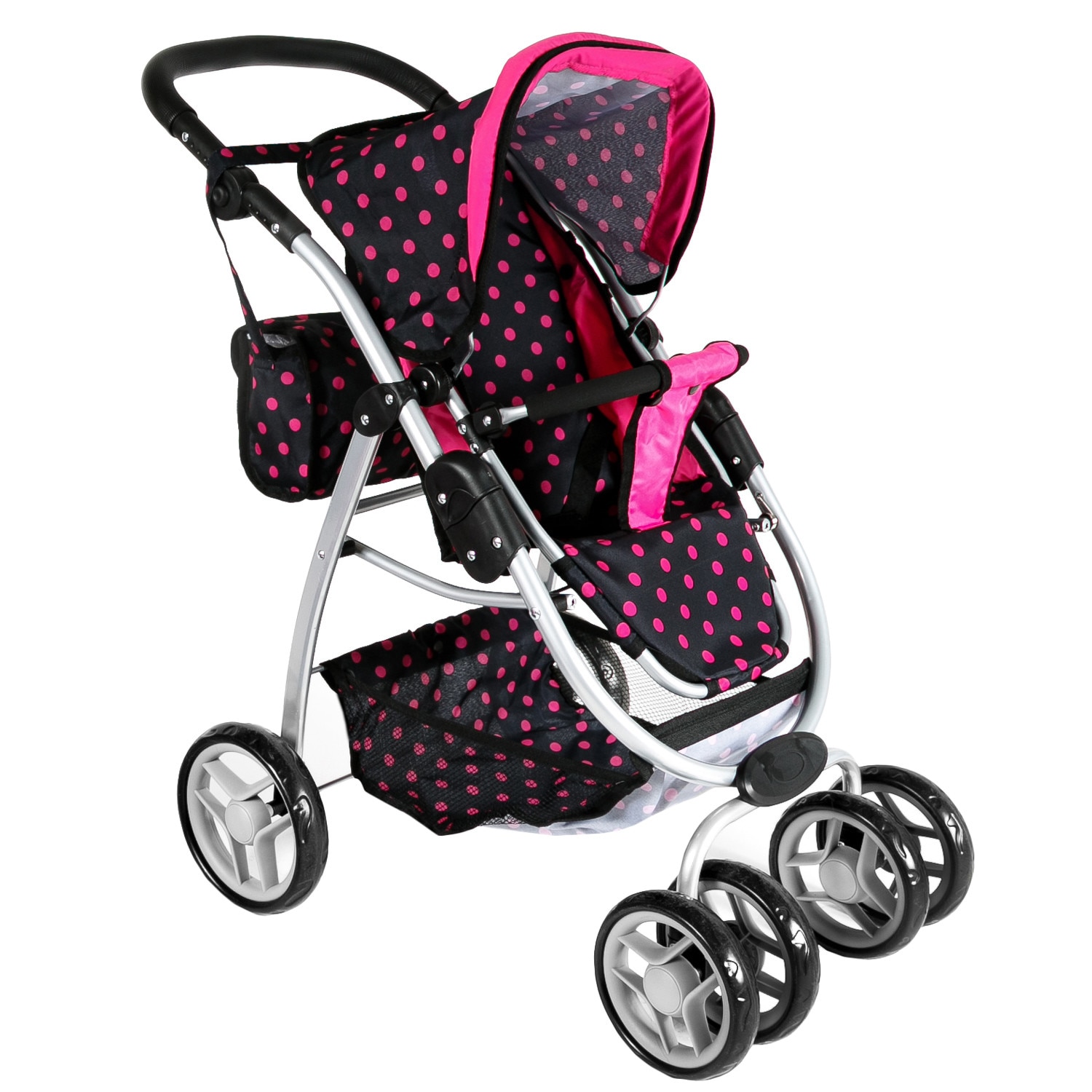 Carucior pentru papusi, Kinderplay, Roz, KP0300G