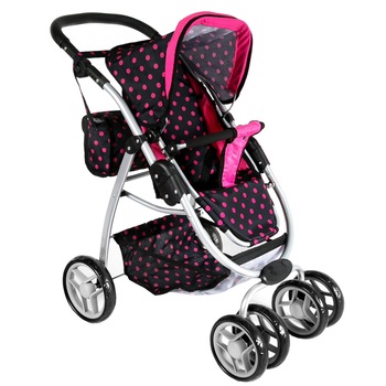 Carucior pentru papusi, Kinderplay, Roz, KP0300G Carucior pentru papusi, Kinderplay, Roz, KP0300G