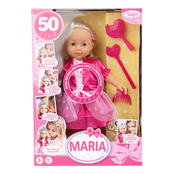 Papusa interactiva Bayer, Maria printesa, 40 cm Papusa interactiva Bayer, Maria printesa, 40 cm