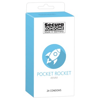 Prezervative Secura Pocket Rocket 49 mm 24 buc Prezervative Secura Pocket Rocket 49 mm 24 buc