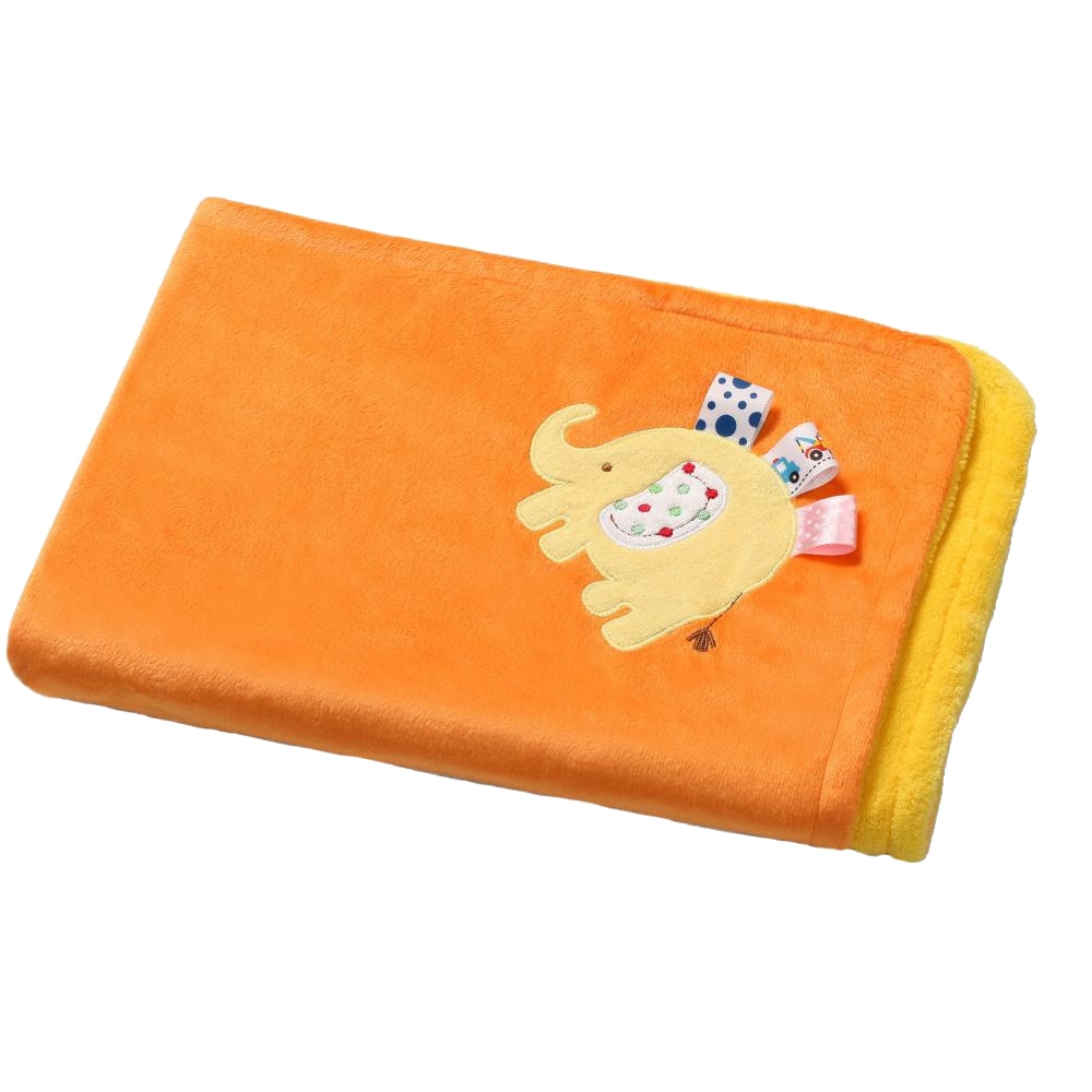 Paturica microfibra 3D BabyOno, 75x100 cm, Portocaliu