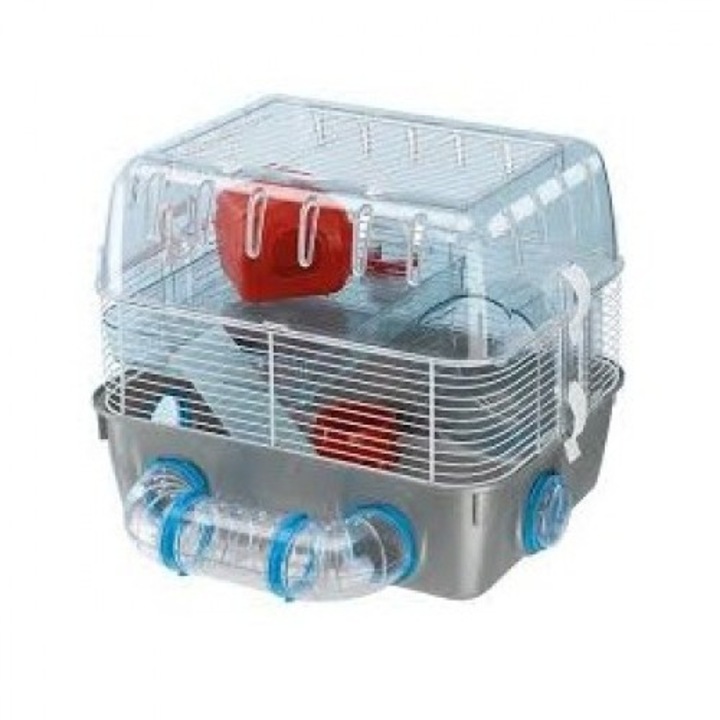 Cusca pentru hamsteri cu doua etaje, Ferplast, Combi 1 Fun, 40.5 x 29.5 x 32.5 cm, Multicolor