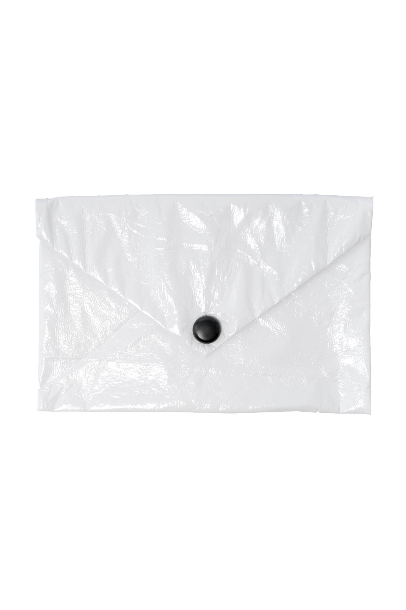 Geanta tip plic,, Steff Boutique, 100% pes, Alb Lucios