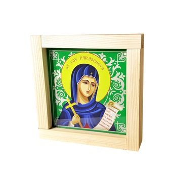 Cadou aniversar, Regalo - Icoana luminoasa Sfanta Parascheva, verde, 12,5 cm Cadou aniversar, Regalo - Icoana luminoasa Sfanta Parascheva, verde, 12,5 cm