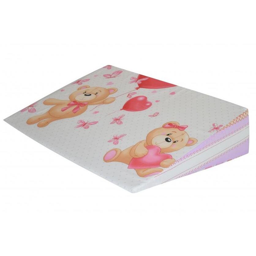 Perna plan inclinat multifunctionala Bear Heart Pink