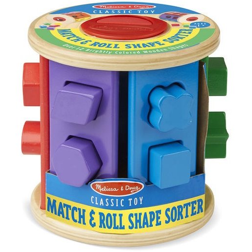 Cilindru sortator de forme Melissa and Doug, 12 piese