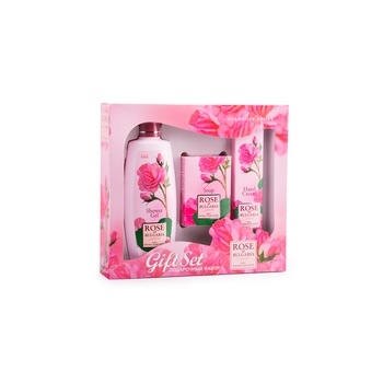 Set cadou Rose Of Bulgaria Gel de dus 330ml/Sapun 100gr/Crema de maini 75ml Set cadou Rose Of Bulgaria Gel de dus 330ml/Sapun 100gr/Crema de maini 75ml