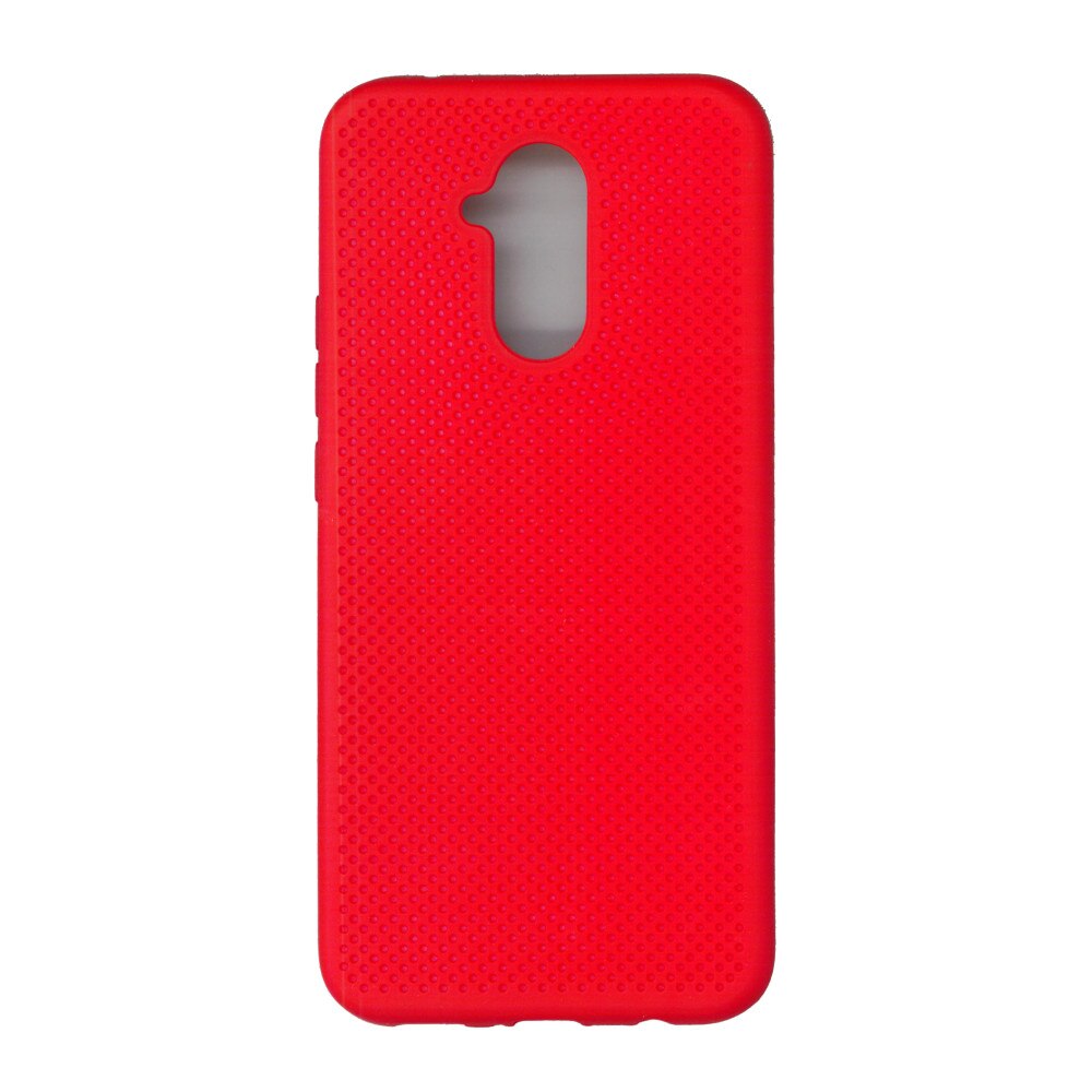 Husa din silicon cu perforatii, Eurocell, pentru Huawei Mate 20 Lite, rosu