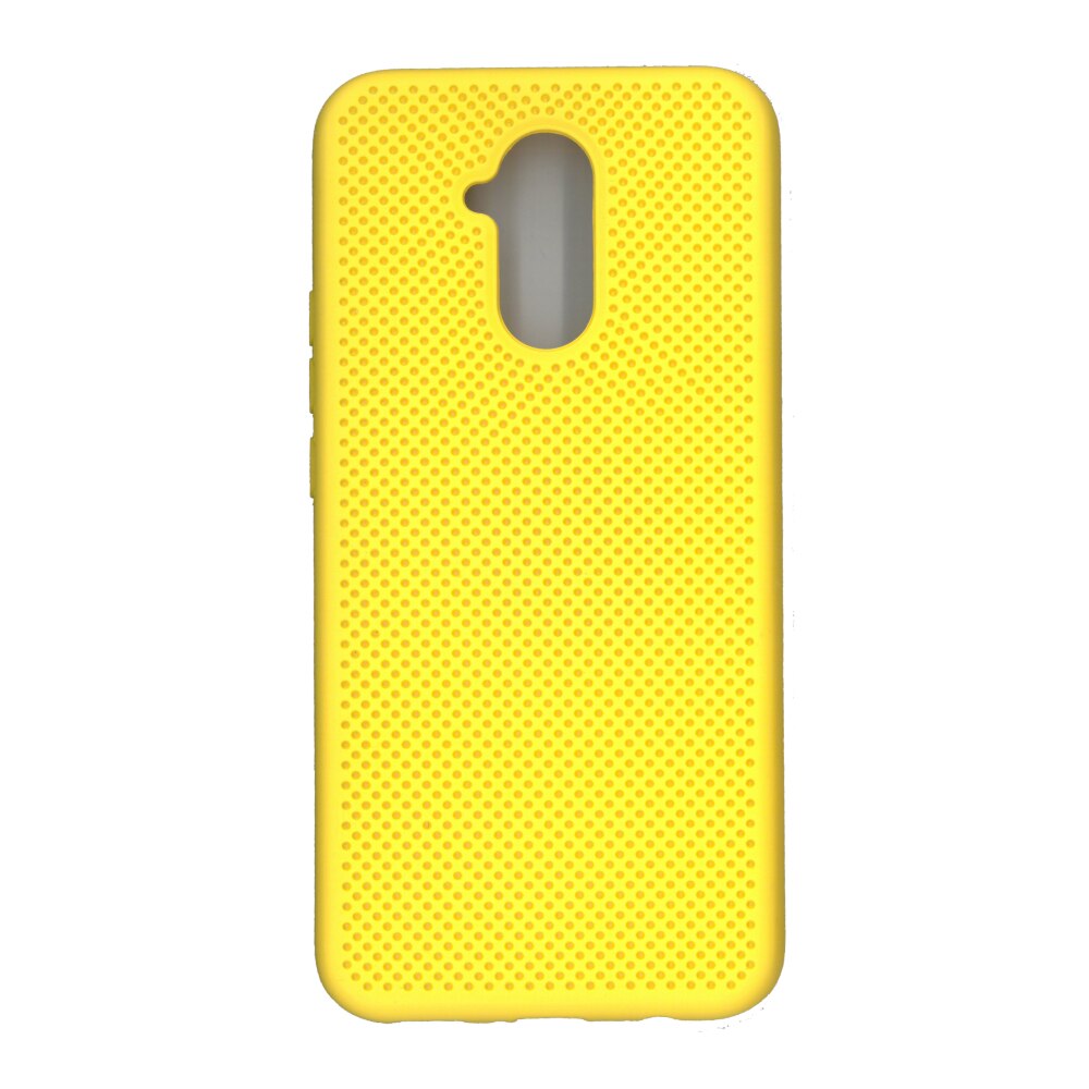Husa din silicon cu perforatii, Eurocell, pentru Huawei Mate 20 Lite, galben