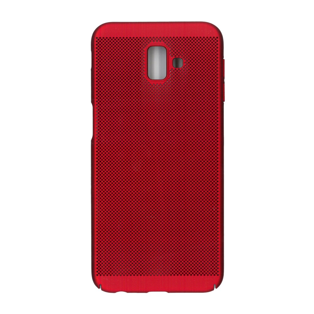 Husa de protectie spate, EuroCell Air, cu perforatii pentru Samsung Galaxy J6 Plus 2018, rosu