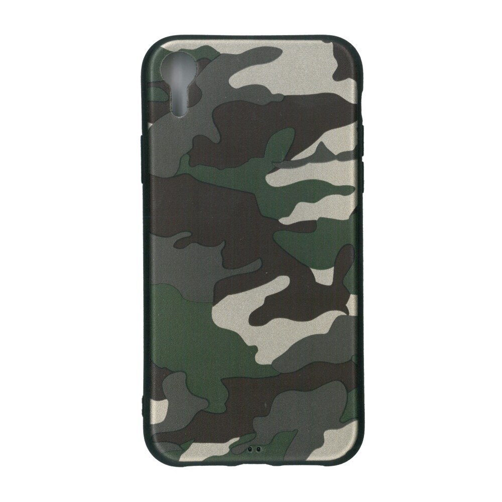 Husa din silicon, EuroCELL, pentru iPhone XR, print army verde
