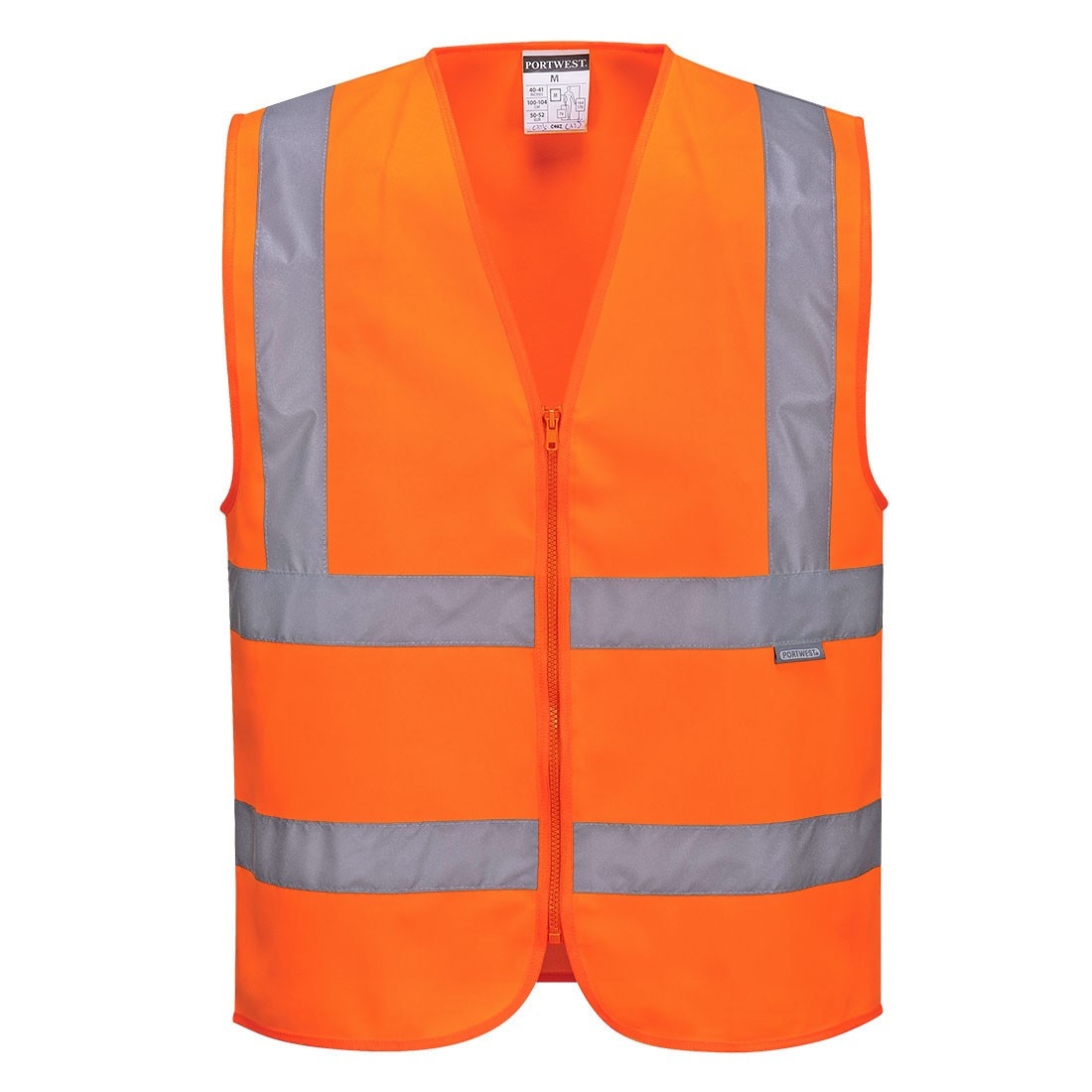 Vesta HiVis cu fermoar Portocaliu M