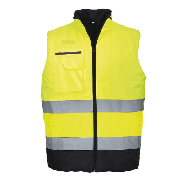 Vesta termica HI VIS Two Tone Galben si Bleumarin L