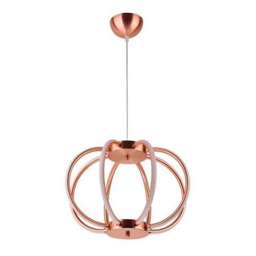 Lustra cu Led Suspendata 38W , Rosu Aramiu ,2623lm , SMD , IP20