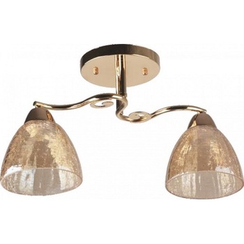 Lustra Agnes 2X27,auriu,metal cu abajur sticla Lustra Agnes 2X27,auriu,metal cu abajur sticla