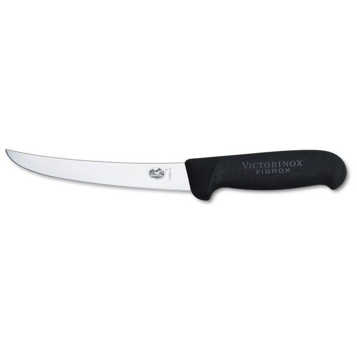 Cutit de bucatarie Victorinox Fibrox Safety Grip, Lama curbata, 150 mm, 5.6503.15