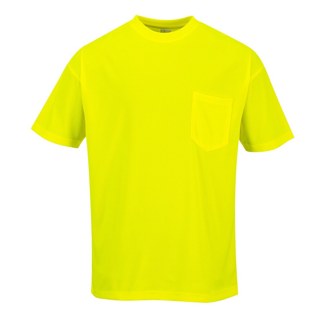 Tricou Day-Vis cu Maneci Scurte si Buzunar Galben L