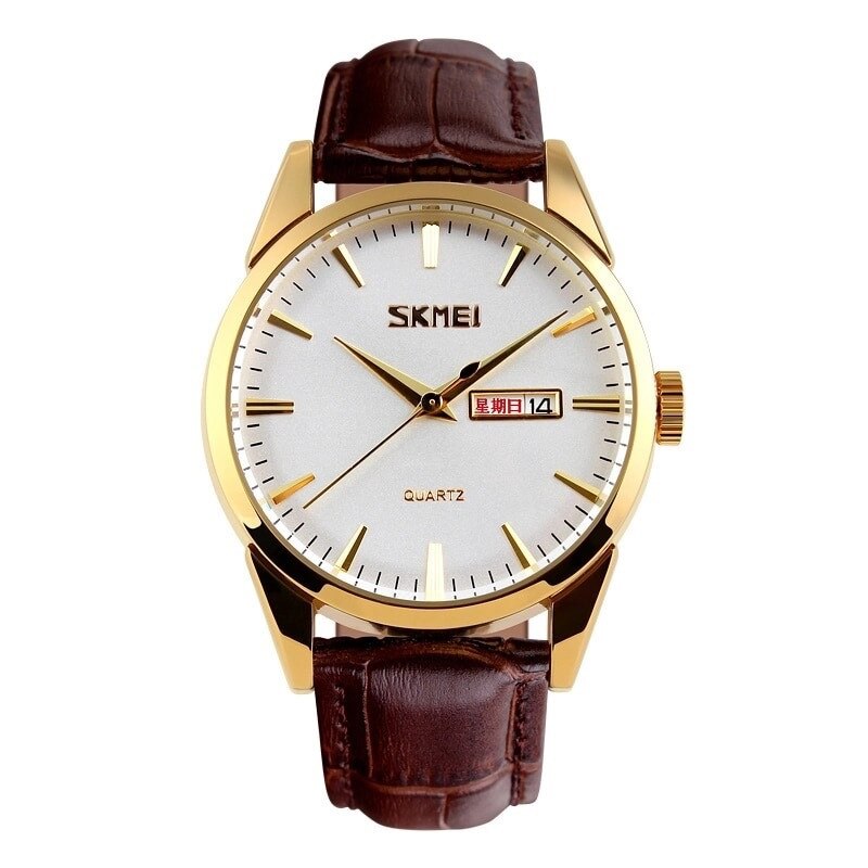 Ceas barbatesc elegant Skmei Controlled, maro